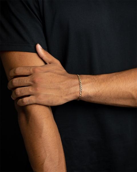 5mm figaro edelstahlkette mit bronze überzogen - Fortis Bronze